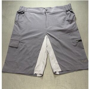 PISCIFUN Men's Performance Cargo‎ Shorts Quick Dry Lightweight Gray Size L
